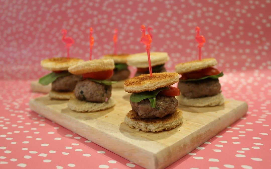 Homemade mini lamb burgers (makes 12)